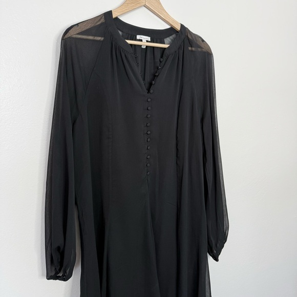Joie‎ Limited Edition Sheer Sleeve Black Dress - Picture 2 of 5